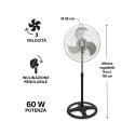 Staande ventilator 3 bladen verstelbare hoogte en kanteling Atmosphere Catalogus