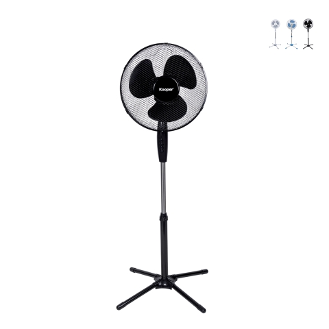 Staande ventilator, kruisvoet, 3 snelheden, 45 W, 133 cm, ArticFresh Aanbieding