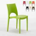 Set van 24 stapelbare polypropyleen stoelen voor bars en restaurants Paris Grand Soleil Aanbieding