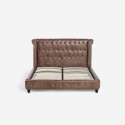 Chesterfield tweepersoonsbed 160x190 cm in kunstleer Chur Aanbod