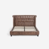 Chesterfield tweepersoonsbed 160x190 cm in kunstleer Chur Aanbod