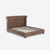 Chesterfield tweepersoonsbed 160x190 cm in kunstleer Chur Verkoop