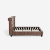 Chesterfield tweepersoonsbed 160x190 cm in kunstleer Chur Korting