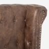 Chesterfield tweepersoonsbed 160x190 cm in kunstleer Chur Catalogus