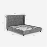 Chesterfield tweepersoonsbed 160x190 cm in kunstleer Chur 