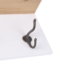 Houten wandplank met 4 ijzeren haken 60x16x16 Romia Verkoop