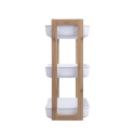 Mobiele kast met 3 legborden van hout en kunststof 35x20,5x45cm Senia Aanbod