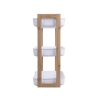 Mobiele kast met 3 legborden van hout en kunststof 35x20,5x45cm Senia Aanbod