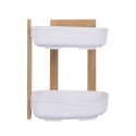 Hoekplank voor douche in hout met 2 planken plastic 23x23x27cm Aliva Verkoop