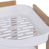 Hoekplank voor douche in hout met 2 planken plastic 23x23x27cm Aliva Aanbod