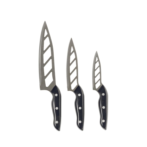 Set van 3 multifunctionele messen met stalen lemmet en vernageld handvat Tavina Aanbieding