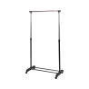 Metalen kledingrek met wielen, 2 stangen en schoenenrek 88x42,5cm Zulea Aanbieding