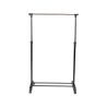 Metalen kledingrek met wielen, 2 stangen en schoenenrek 88x42,5cm Zulea Korting
