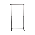 Metalen kledingrek met wielen, 2 stangen en schoenenrek 88x42,5cm Zulea Catalogus