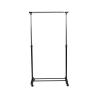 Metalen kledingrek met wielen, 2 stangen en schoenenrek 88x42,5cm Zulea Catalogus