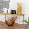 Opvouwbare houten keukenorganizer met vakken 47x18,5x22cm Kurnek Catalogus