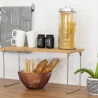 Opvouwbare houten keukenorganizer met vakken 47x18,5x22cm Kurnek Voorraad