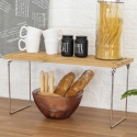 Opvouwbare houten keukenorganizer met vakken 47x18,5x22cm Kurnek Keuze