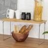 Opvouwbare houten keukenorganizer met vakken 47x18,5x22cm Kurnek Keuze