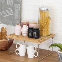 Opvouwbare houten keukenorganizer met vakken 47x18,5x22cm Kurnek Karakteristieken