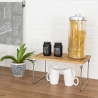 Opvouwbare houten keukenorganizer met vakken 47x18,5x22cm Kurnek Prijs