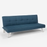 Design slaapbank Astralis van stof met USB-poort en metalen poten Korting