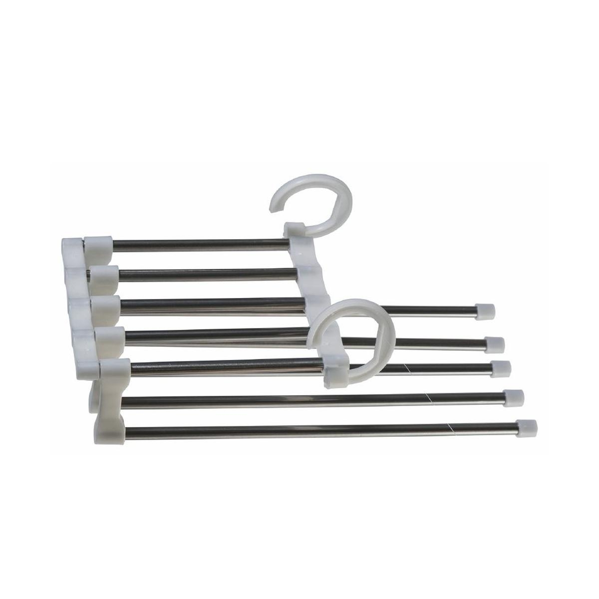 Kevera magische kleerhanger voor 5 broeken met telescopische stangen Aanbieding Kevera magische kleerhanger voor 5 broeken met telescopische stangen Aanbieding