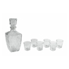 Set van glazen karaf voor likeur + 6 glazen Diamante Aanbieding