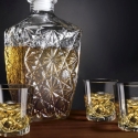 Set van glazen karaf voor likeur + 6 glazen Diamante Verkoop