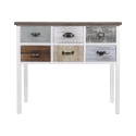 Houten haltafel met 6 lades shabby chic Sardinia Verkoop