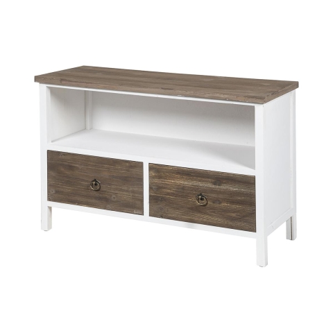 Shabby chic houten tv-meubel met 2 lades Terosk Aanbieding