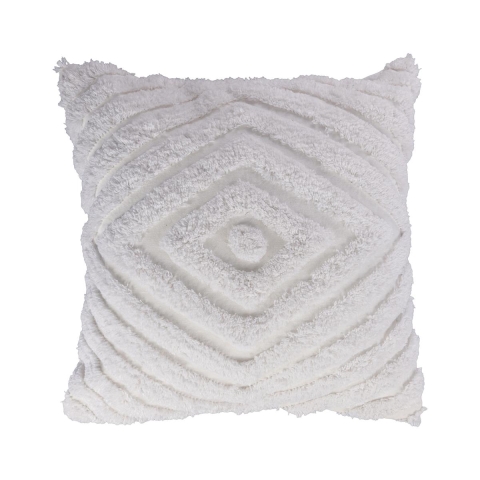 Fronda sierkussen 45x45 cm wit afneembaar diamond patroon Aanbieding