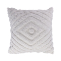 Fronda sierkussen 45x45 cm wit afneembaar diamond patroon Aanbieding