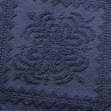 Elegante blauw vloerkleed voor badkamer 60x150 cm, antislip, katoen, Lukas Verkoop