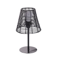 Bureaulamp Sayura met rotan-effect Voorraad