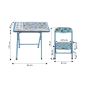 Opvouwbare en ruimtebesparende kinderstoel en -tafel Baska 