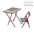 Opvouwbare en ruimtebesparende kinderstoel en -tafel Baska Aanbieding