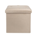 Vierkante opbergpoef 38x38cm multifunctioneel fluweel-effect Yushka Kosten