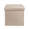 Vierkante opbergpoef 38x38cm multifunctioneel fluweel-effect Yushka Kosten