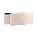 Makino multifunctionele opbergbank fluweel effect 76x37,5x38cm Verkoop