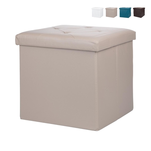 Vierkante opbergpoef multifunctioneel 38x38xh.38cm Zilkov Aanbieding