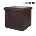 Vierkante opbergpoef multifunctioneel 38x38xh.38cm Zilkov Kortingen