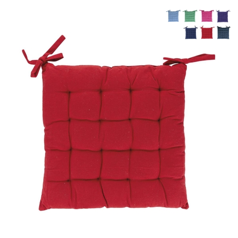 Set van 5 stoelkussens voor keukenstoelen 40x40cm met strikken Lomake Aanbieding