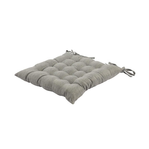 Keukenkussen met striklinten 40x40 cm linnenlook Alara Aanbieding