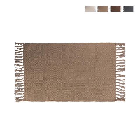 Vloerkleed voor woonkamer, keuken of badkamer 50x80cm multifunctioneel met franjes Tavik Aanbieding