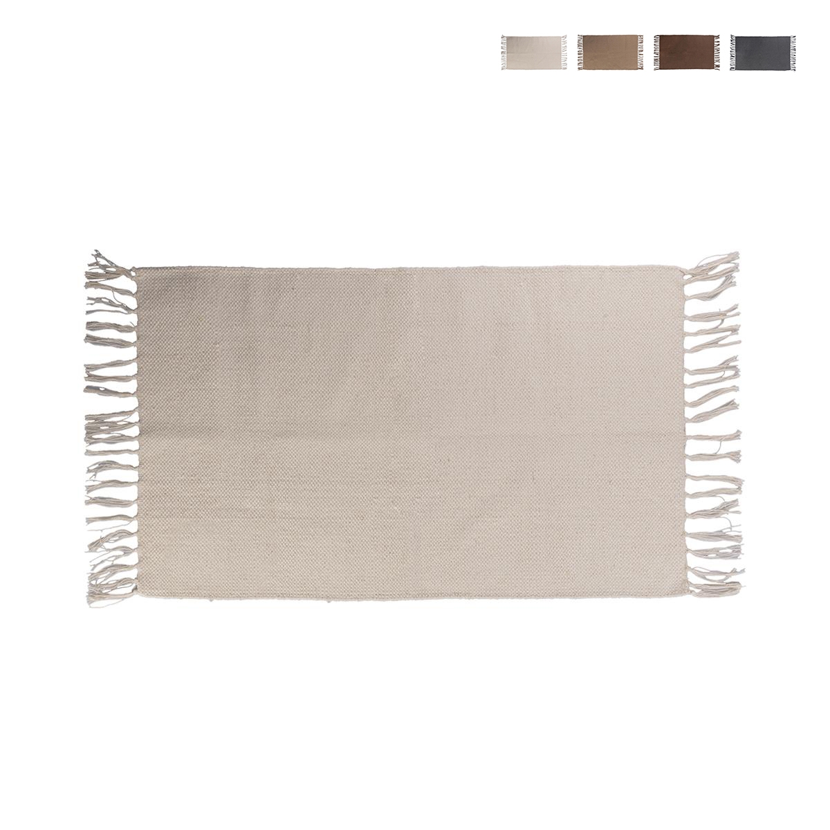 Vloerkleed voor woonkamer, keuken of badkamer 50x80cm multifunctioneel met franjes Tavik Kortingen
