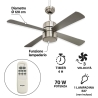 Plafondventilator met lamp en stille afstandsbediening Windy Aanbod