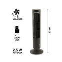 USB Toren- en Tafelventilator, 2 Snelheden, 2,5 W Deskfan Kortingen