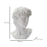 Decoratief beeld hoofd man in hars 44x35,5x60cm David 