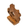 Handgemaakte teak houten sculptuur in etnische stijl Bintang Korting